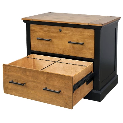 Toulouse File Cabinet Honey/Black - Martin Furniture 3 Toulouse File Cabinet Honey/Black - Martin Furniture - Image 3