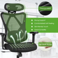Costway Ergonomic High Back Mesh Office Chair W/ Adjustable Lumbar Support 13 Costway Ergonomic High Back Mesh Office Chair W/ Adjustable Lumbar Support -WorkHaven Sales Shop GUEST 439c294a 31f2 430d 99a4 f9b01fc04613