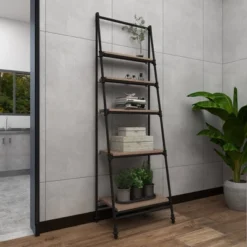 72" Metal And Wood 5 Shelf A Frame Book Stand Black - Olivia & May -WorkHaven Sales Shop GUEST 43d4c370 91f1 4fc1 a640 42d35b216be0