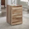 Bergen Circle Mobile Pedestal File Cabinet Kiln Acacia - Sauder