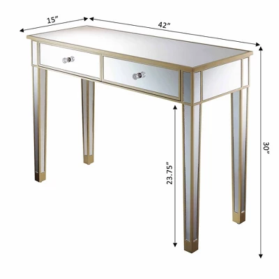 Gold Coast Mirrored Desk - Breighton Home 10 Gold Coast Mirrored Desk - Breighton Home - Image 10