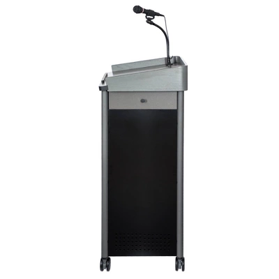 Greystone Lectern With Sound Lecture Podium Charcoal Slate - Hampden Furnishings 2 Greystone Lectern With Sound Lecture Podium Charcoal Slate - Hampden Furnishings - Image 2