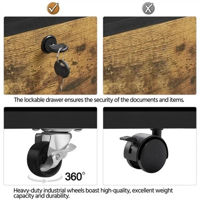 Yaheetech Vintage File Cabinet File Storage Organizer For Home And Office 5 Yaheetech Vintage File Cabinet File Storage Organizer For Home And Office - Image 5