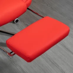 HOMCOM High-Back Executive Office Chair With Footrest, PU Leather Computer Chair With Reclining Function And Armrest, Ergonomic Office Chair, Red -WorkHaven Sales Shop GUEST 4695cfc3 c41e 4cbe bcf3 90152e49769d