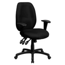 Emma And Oliver High Back Fabric 3-Paddle Ergonomic Swivel Office Chair Adjustable Arms -WorkHaven Sales Shop GUEST 46cbd30c 91a4 42c8 b0ee 2d21a173ca01