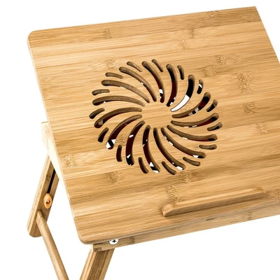 Aleratec 15-inch Natural Bamboo Tablet & Laptop Stand - Up, Lap Desk Cooling Stand W/ Fan 7 Aleratec 15-inch Natural Bamboo Tablet & Laptop Stand - Up, Lap Desk Cooling Stand W/ Fan - Image 7