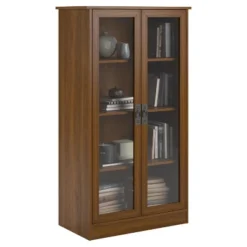 53" Auburn Hill Bookcase With Glass Doors Room & Joy
