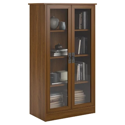 53" Auburn Hill Bookcase With Glass Doors Room & Joy 1 53" Auburn Hill Bookcase With Glass Doors Room & Joy