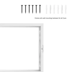 Floating Shelves- Open Cube Wall Shelf Set With Hidden Brackets, 3 Sizes To Display Décor, Photos, More- Hardware Included By Lavish Home (White) -WorkHaven Sales Shop GUEST 482dfefd 9a76 4855 9200 0621b6b0dcd2