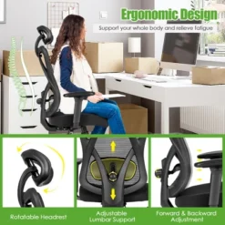 Costway Ergonomic High Back Mesh Office Chair W/ Adjustable Lumbar Support 17 Costway Ergonomic High Back Mesh Office Chair W/ Adjustable Lumbar Support -WorkHaven Sales Shop GUEST 4842edd5 c30c 4716 90fe a6c690a23ba2