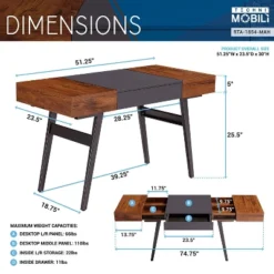 Expandable Modern Desk With Storage Mahogany - Techni Mobili -WorkHaven Sales Shop GUEST 4933860a 363a 4f59 9d07 0cc3dacbc66e