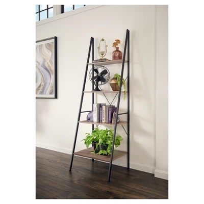 70" Ladder Bookshelf Mixed Material Gray - ClosetMaid 2 70" Ladder Bookshelf Mixed Material Gray - ClosetMaid - Image 2