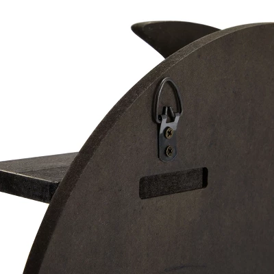 Farmlyn Creek Wooden Crescent Moon Wall Shelf, Rustic Wall Home Decor For Crystals & Essential Oils, Black, 12 X 12 X 3 In 3 Farmlyn Creek Wooden Crescent Moon Wall Shelf, Rustic Wall Home Decor For Crystals & Essential Oils, Black, 12 X 12 X 3 In - Image 3