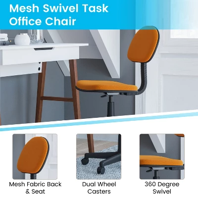 Emma And Oliver Adjustable Mesh Swivel Task Office Chair - Low Back Student Desk Chair 2 Emma And Oliver Adjustable Mesh Swivel Task Office Chair - Low Back Student Desk Chair - Image 2