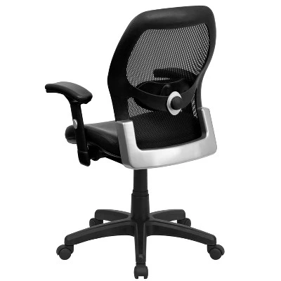 Emma And Oliver Mid-Back Super Mesh Executive Swivel Office Chair With Adjustable Arms 1 Emma And Oliver Mid-Back Super Mesh Executive Swivel Office Chair With Adjustable Arms