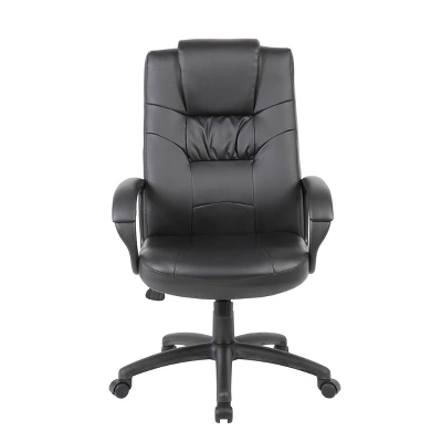 Executive High Back Leatherplus Chair Black - Boss Office Products 1 Executive High Back Leatherplus Chair Black - Boss Office Products