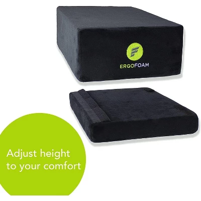 ErgoFoam XL Foot Rest For Stools And High Chairs - Adjustable Foot Rest For Added Height - Extra Large Premium Velvet Soft Foam Footrest 1 ErgoFoam XL Foot Rest For Stools And High Chairs - Adjustable Foot Rest For Added Height - Extra Large Premium Velvet Soft Foam Footrest