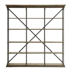 86.5" Corbett Large Bookcase Brown - Treasure Trove Accents
