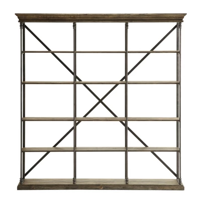 86.5" Corbett Large Bookcase Brown - Treasure Trove Accents 1 86.5" Corbett Large Bookcase Brown - Treasure Trove Accents
