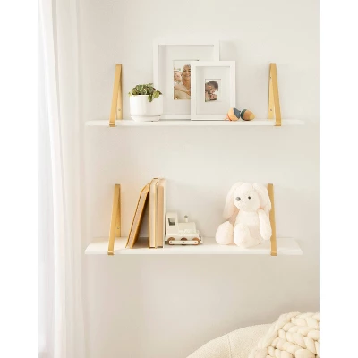 27.5" X 8.2" 2pk Soloman Wooden Shelf Set With Brackets - Kate & Laurel All Things Decor 10 27.5" X 8.2" 2pk Soloman Wooden Shelf Set With Brackets - Kate & Laurel All Things Decor - Image 10