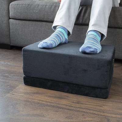 ErgoFoam XL Foot Rest For Stools And High Chairs - Adjustable Foot Rest For Added Height - Extra Large Premium Velvet Soft Foam Footrest 5 ErgoFoam XL Foot Rest For Stools And High Chairs - Adjustable Foot Rest For Added Height - Extra Large Premium Velvet Soft Foam Footrest - Image 5