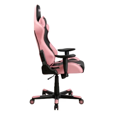 Ergonomic High Back Racer Style PC Gaming Chair Pink - Techni Sport 1 Ergonomic High Back Racer Style PC Gaming Chair Pink - Techni Sport