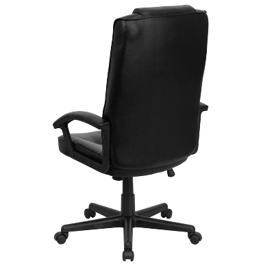 Emma And Oliver High Back Black LeatherSoft Soft Ripple Executive Swivel Office Chair - Arms 2 Emma And Oliver High Back Black LeatherSoft Soft Ripple Executive Swivel Office Chair - Arms - Image 2