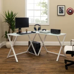 Modern Glass L Shaped Gaming Computer Desk White - Saracina Home 9 Modern Glass L Shaped Gaming Computer Desk White - Saracina Home -WorkHaven Sales Shop GUEST 4d44eb20 12e3 40bb 97f6 4e81c97ce684