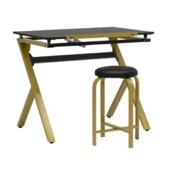 2pc Stellar Drawing Table With 36" Adjustable Top With Stool Set Black/Gold - Studio Designs 21 2pc Stellar Drawing Table With 36" Adjustable Top With Stool Set Black/Gold - Studio Designs -WorkHaven Sales Shop GUEST 4ded90c1 5f57 4ae5 aa4a e8047a0b115e