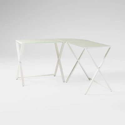 Modern Glass L Shaped Gaming Computer Desk White - Saracina Home 3 Modern Glass L Shaped Gaming Computer Desk White - Saracina Home - Image 3