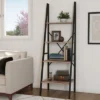 Hastings Home 4-Tier Ladder-Style Bookcase, Gray