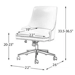 Xavier Faux Leather Office Task Chair With Nailhead | Karat Home -WorkHaven Sales Shop GUEST 4f452e71 61dc 433b 8300 b7bb3f022fac