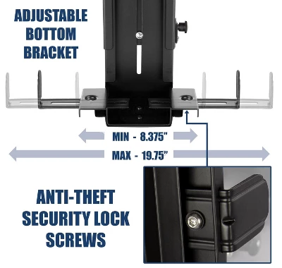 Mount-It! CPU Desk Mount | Adjustable Under Desk Computer Mount W/ Anti-Theft Screw | CPU Holder W/ Sliding Track & 360 Deg. Swivel | 22 Lbs. Capacity 6 Mount-It! CPU Desk Mount | Adjustable Under Desk Computer Mount W/ Anti-Theft Screw | CPU Holder W/ Sliding Track & 360 Deg. Swivel | 22 Lbs. Capacity - Image 6