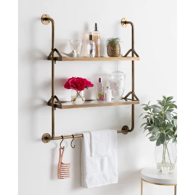 26" X 31" Marit Metal Wall Shelf Gold - Kate & Laurel All Things Decor 5 26" X 31" Marit Metal Wall Shelf Gold - Kate & Laurel All Things Decor - Image 5