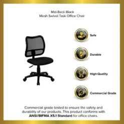 Emma And Oliver Mid-Back Mesh Swivel Task Office Chair 18 Emma And Oliver Mid-Back Mesh Swivel Task Office Chair -WorkHaven Sales Shop GUEST 5018b55f 4e17 497f 873f 61945fa9bf27