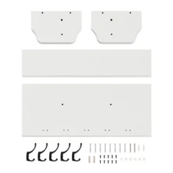 25" X 9" Entryway Floating Utility Wall Shelf With Hooks White - Danya B. 27 25" X 9" Entryway Floating Utility Wall Shelf With Hooks White - Danya B. -WorkHaven Sales Shop GUEST 50ebdc8c 044e 4982 b50b ccb3af02c242