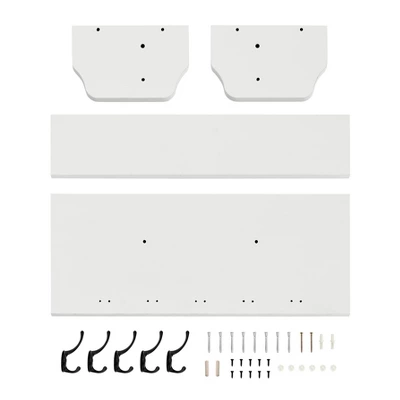 25" X 9" Entryway Floating Utility Wall Shelf With Hooks White - Danya B. 14 25" X 9" Entryway Floating Utility Wall Shelf With Hooks White - Danya B. - Image 14
