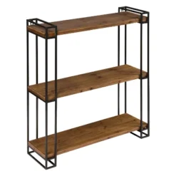 30" X 26" Lintz Wood And Metal Floating Wall Shelves - Kate And Laurel All Things Decor -WorkHaven Sales Shop GUEST 5147ca5e b67f 4178 9660 41377bc2df91