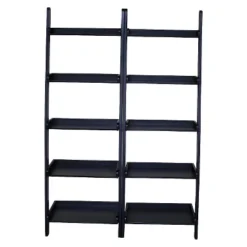Set Of 2 75.5" 5 Shelf Leaning Bookcases - International Concepts 16 Set Of 2 75.5" 5 Shelf Leaning Bookcases - International Concepts -WorkHaven Sales Shop GUEST 5154c618 b4aa 476a b31b 609ed328af42
