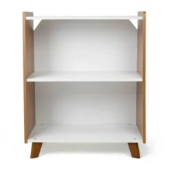 Morgan Mid-Century 2 Shelf Bookcase Wood/White - Humble Crew