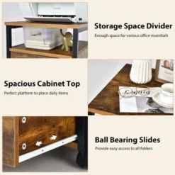 Costway Mobile File Cabinet 2 Drawer Printer Stand W/Open Shelf For Letter Size 16 Costway Mobile File Cabinet 2 Drawer Printer Stand W/Open Shelf For Letter Size -WorkHaven Sales Shop GUEST 51cdd432 3459 493e a32c 06db8d39d09d