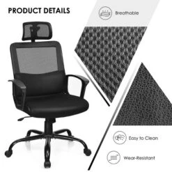 Costway Mesh Office Chair High Back Ergonomic Swivel Chair W/ Lumbar Support & Headrest -WorkHaven Sales Shop GUEST 529f9d1c b651 4e40 a73e 45c1265b2f2a
