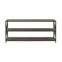 Modern Industrial X Frame Metal And Wood Media Bookshelf - Saracina Home -WorkHaven Sales Shop GUEST 52d1ce23 f80a 4dab 81ca ab7e5e208a8c