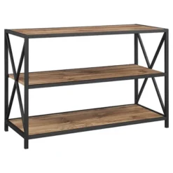 25.62" X Frame Metal And Wood Media Bookshelf - Saracina Home 18 25.62" X Frame Metal And Wood Media Bookshelf - Saracina Home -WorkHaven Sales Shop GUEST 52dc6235 5678 4183 9fa3 c366355d431d