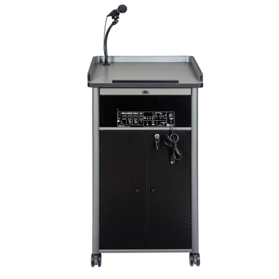 Greystone Lectern With Sound Lecture Podium Charcoal Slate - Hampden Furnishings 3 Greystone Lectern With Sound Lecture Podium Charcoal Slate - Hampden Furnishings - Image 3