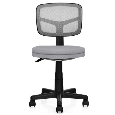 Costway Armless Office Chair Adjustable Swivel Computer Mesh Desk Chair GreenBlueGray 12 Costway Armless Office Chair Adjustable Swivel Computer Mesh Desk Chair GreenBlueGray - Image 12