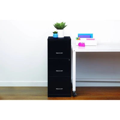 Hirsh Industries Space Solutions File Cabinet 3 Drawer - Black 4 Hirsh Industries Space Solutions File Cabinet 3 Drawer - Black - Image 4