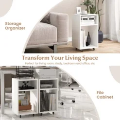 Costway Mobile File Cabinet Wooden Printer Stand Vertical Storage Organizer Home Office -WorkHaven Sales Shop GUEST 55bc9bb8 584c 45b8 92d8 8deb9dded3fa