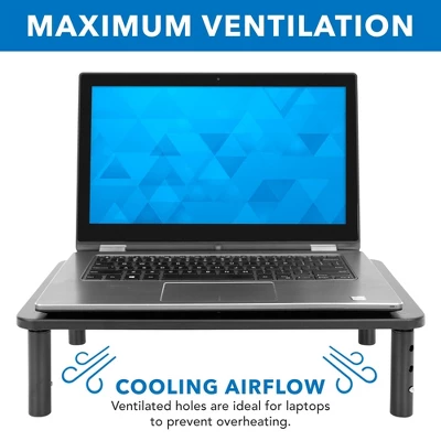 Mount-It! Metal Monitor Riser 2-Pack | Height Adjustable Computer Display And Laptop Stand For Desktop | Fits Up To 32" Screens, 44 Lbs. Capacity 6 Mount-It! Metal Monitor Riser 2-Pack | Height Adjustable Computer Display And Laptop Stand For Desktop | Fits Up To 32" Screens, 44 Lbs. Capacity - Image 6