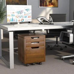 Costway 3 Drawer Rolling File Cabinet W/ Wheels Vertical Printer Stand Walnut 11 Costway 3 Drawer Rolling File Cabinet W/ Wheels Vertical Printer Stand Walnut -WorkHaven Sales Shop GUEST 567a3198 d655 4074 8115 3b2c6774f1ca
